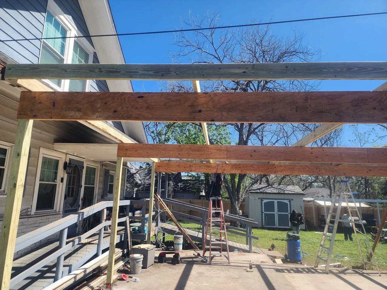 Ad Lib Family Construction patios & renovations: 03 framing progress 2