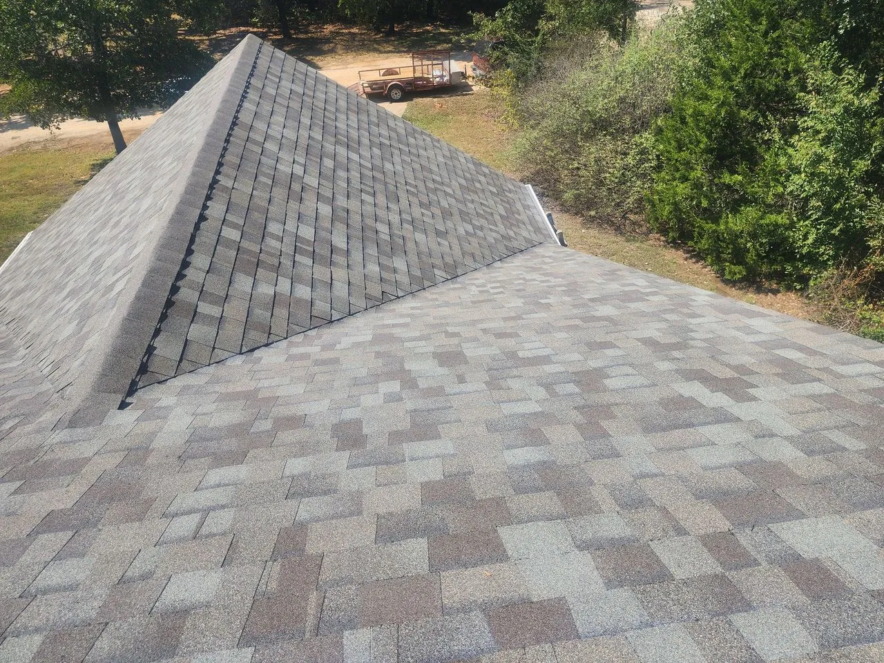 Ad Lib Family Construction roofing: 09 twin hip aerial